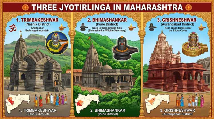 3 Jyotirlinga Tour in Maharashtra – Bhimashankar, Trimbakeshwar, Grishneshwar